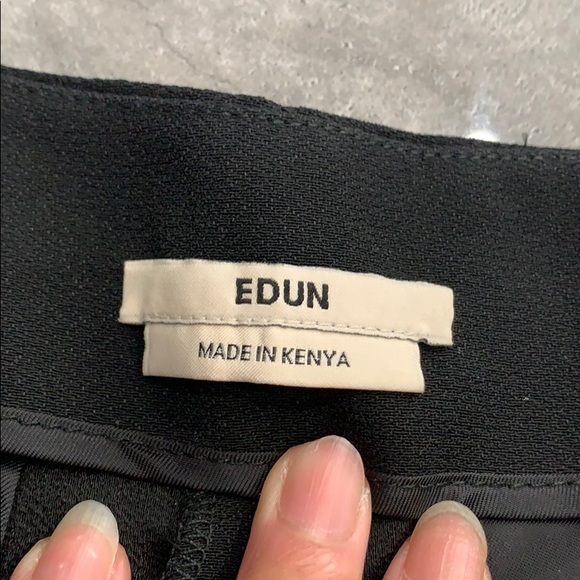 NWT Edun waisted pleated shorts high rise sz 6 - Picture 5 of 5